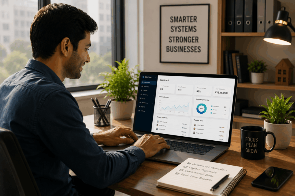 RentOk vs Excel, RentOk vs Excel: What You’re Really Losing Every Month, Rentok Property manager using modern property management software to automate rent collection and streamline rental operations.