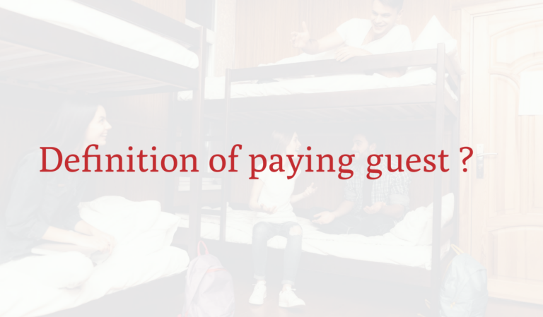 Meaning of Paying Guest Accommodation