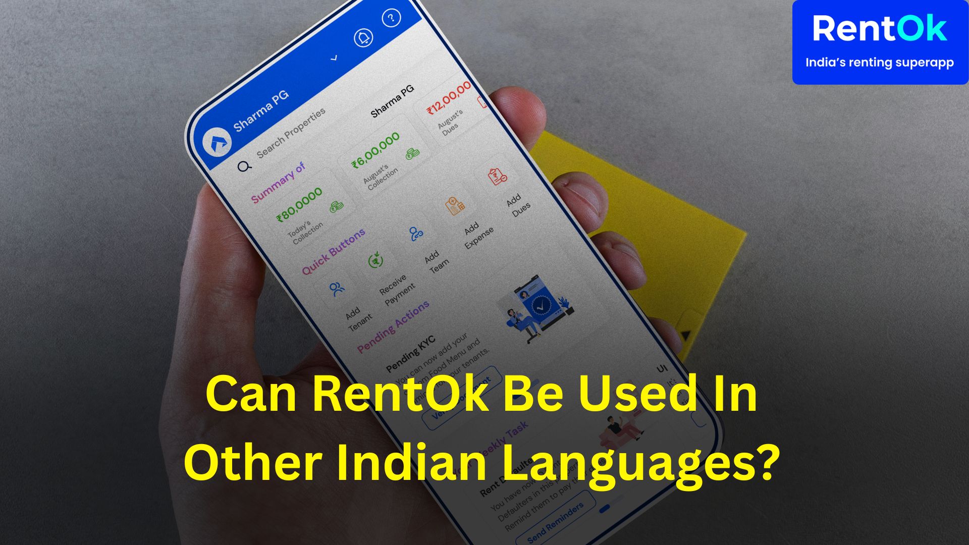 Can RentOk Be Used In Other Indian Languages?