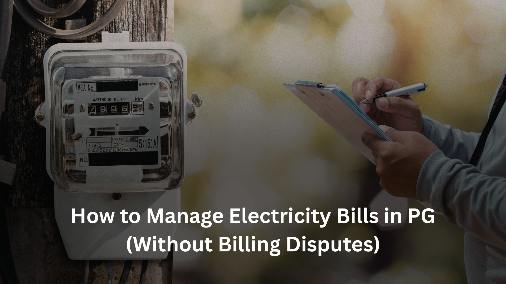 How to Manage Electricity Bills in PG (Without Billing Disputes)