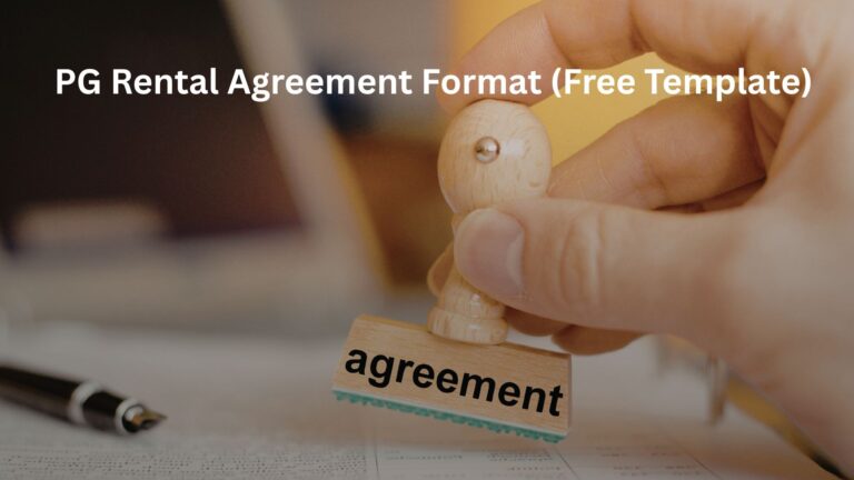 PG Rental Agreement Format (Free Template) PG Rental Agreement Format (Free Template)