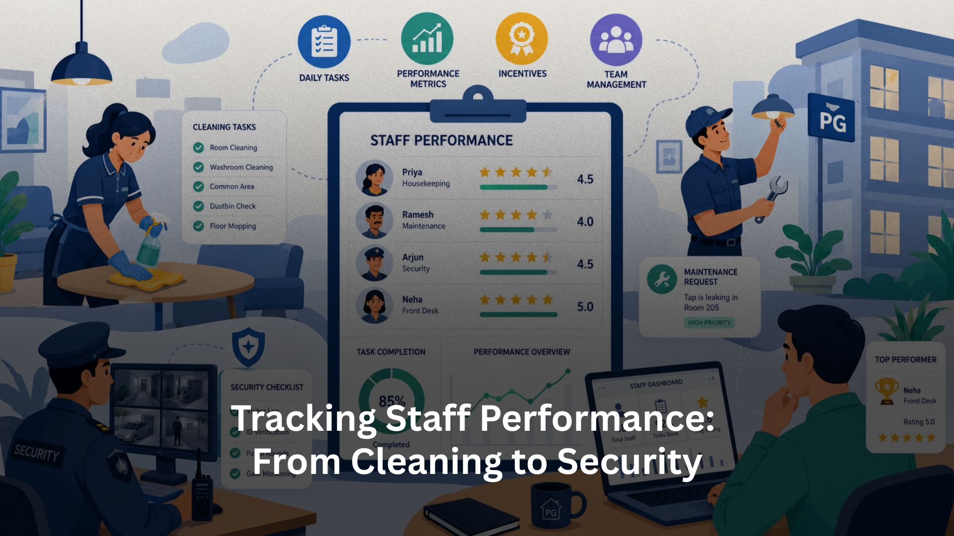 Tracking Staff Performance: From Cleaning to Security