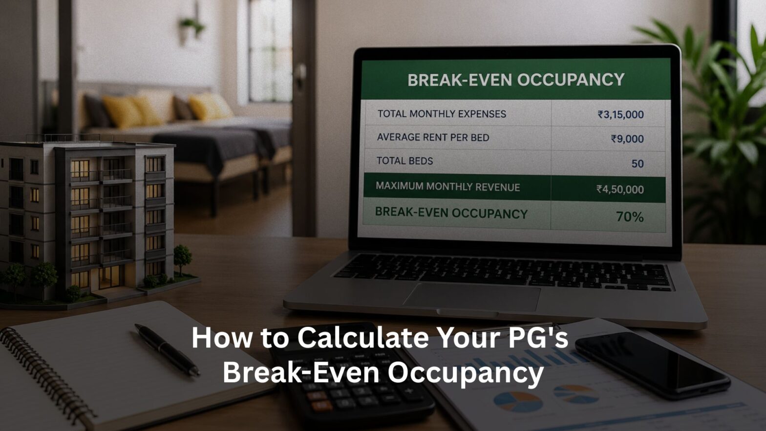 Calculate Your PG's Break-Even Occupancy, How to Calculate Your PG’s Break-Even Occupancy, Rentok How to Calculate Your PG's Break-Even Occupancy