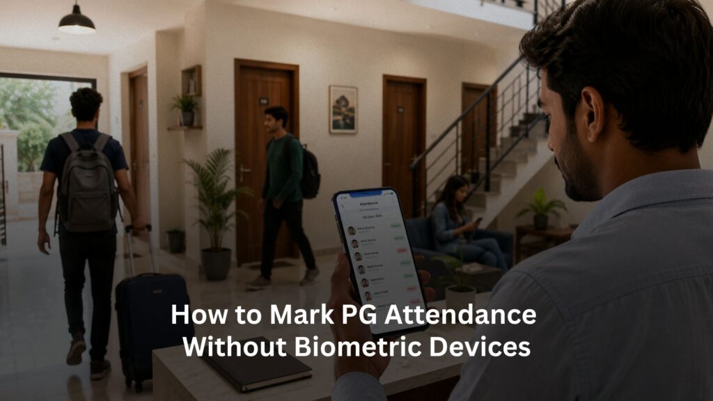 PG Attendance Without Biometric Devices, How to Mark PG Attendance Without Biometric Devices, Rentok How to Mark PG Attendance Without Biometric Devices