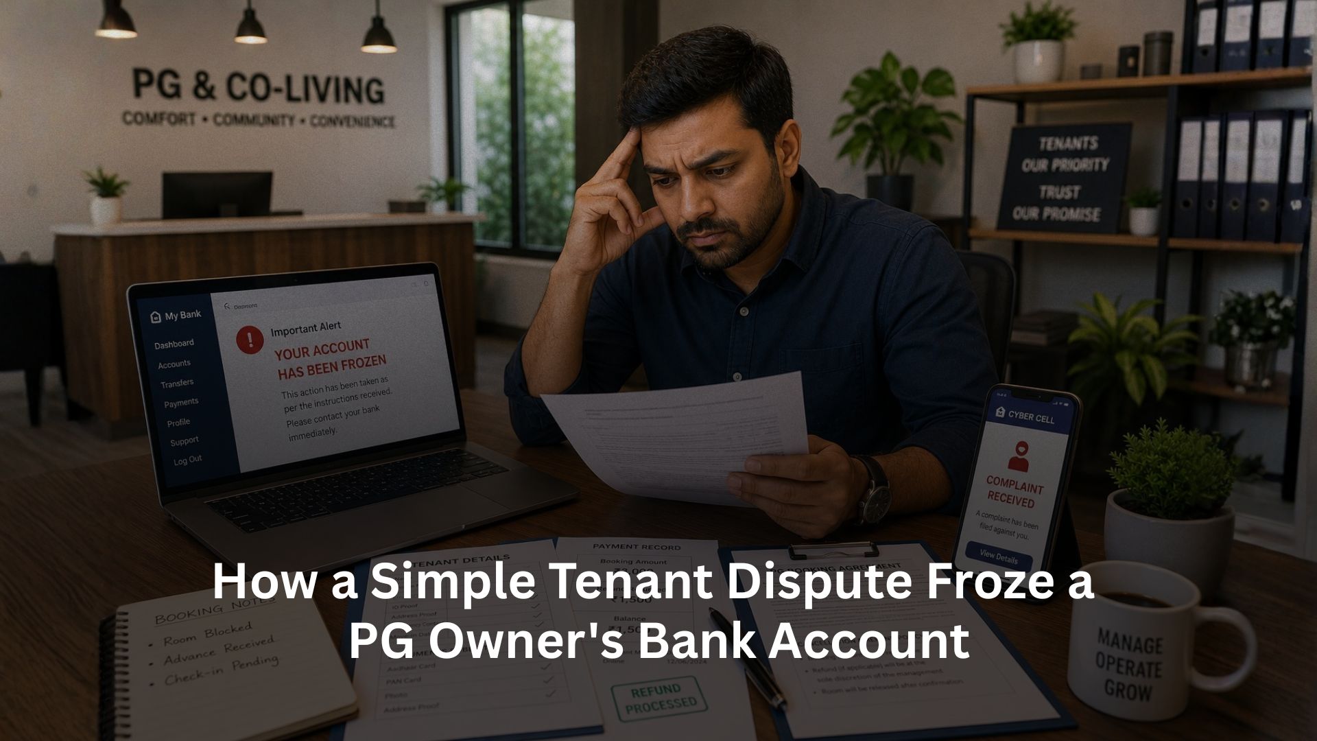 How a Simple Tenant Dispute Froze a PG Owner’s Bank Account