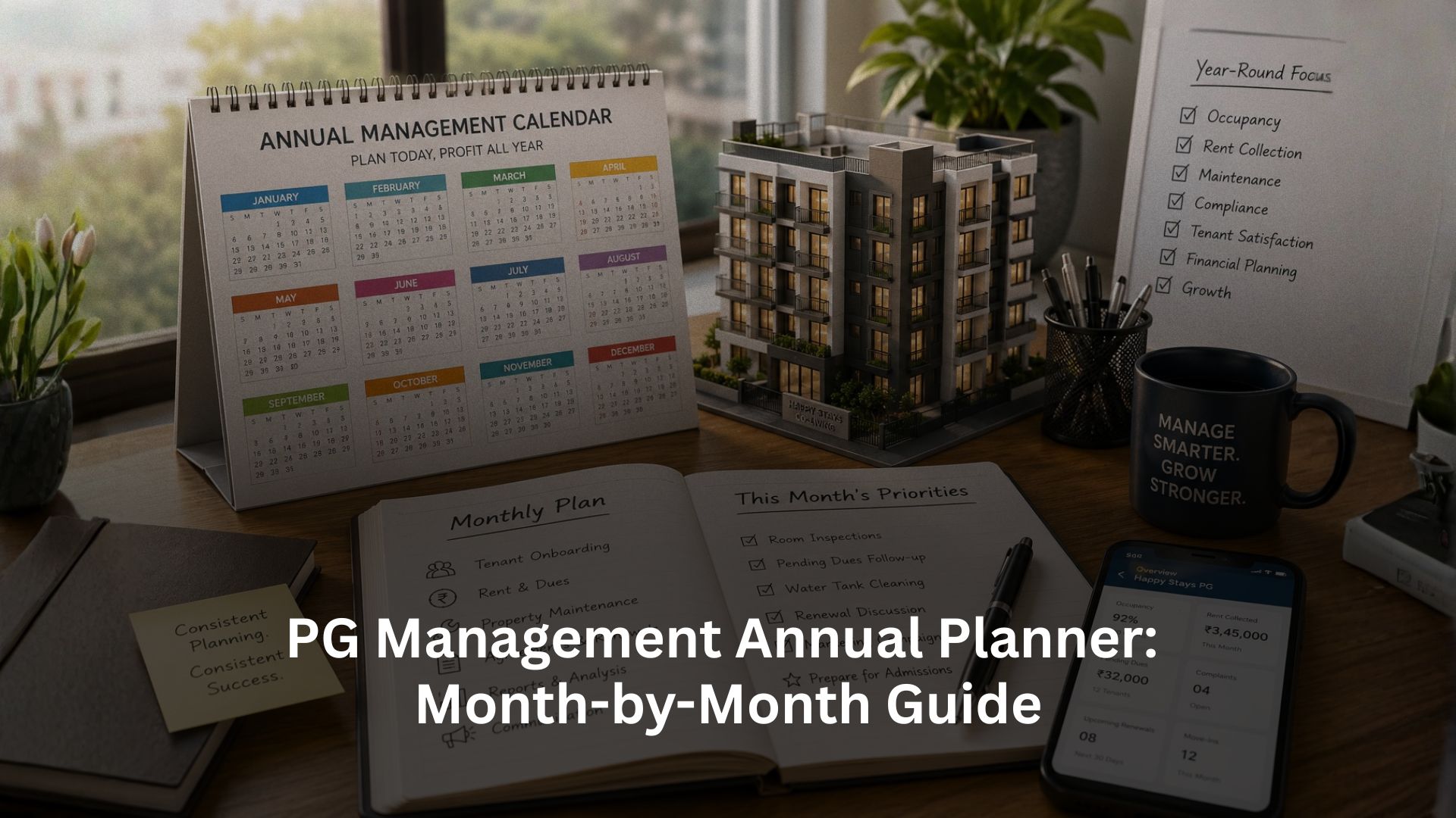 PG Management Annual Planner: Month-by-Month Guide