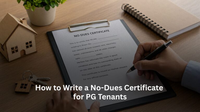 How to Write a No-Dues Certificate for PG Tenants