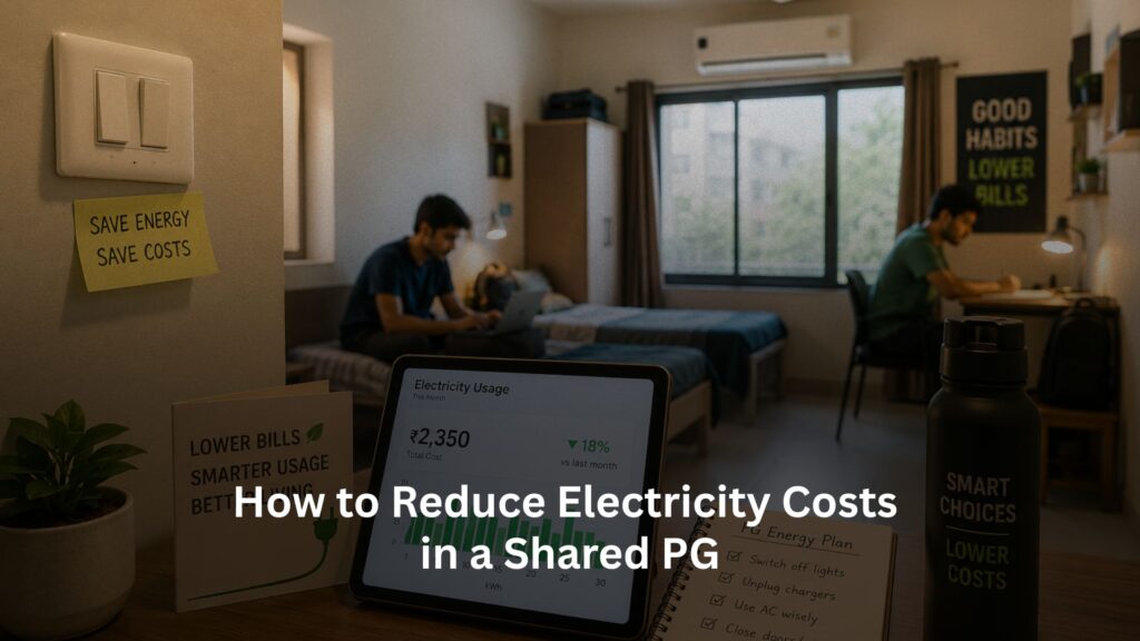 Reduce Electricity Costs, How to Reduce Electricity Costs in a Shared PG, Rentok How to Reduce Electricity Costs in a Shared PG