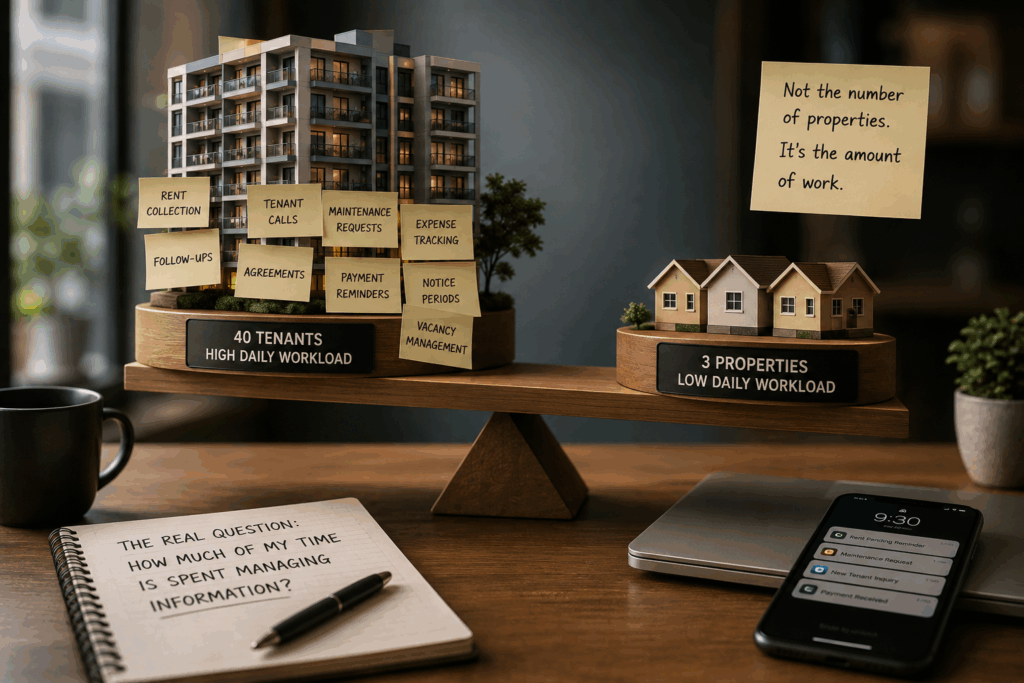Property management software for small landlords managing multiple tenants, rent, maintenance, and property operations