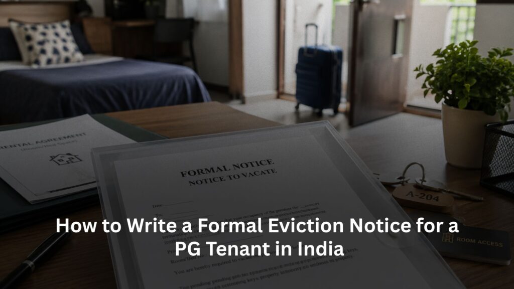How to Write a Formal Eviction Notice for a PG Tenant in India