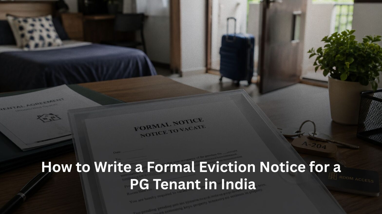 Formal Eviction Notice, How to Write a Formal Eviction Notice for a PG Tenant in India, Rentok How to Write a Formal Eviction Notice for a PG Tenant in India