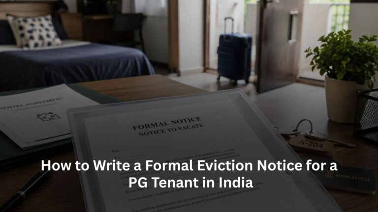 How to Write a Formal Eviction Notice for a PG Tenant in India