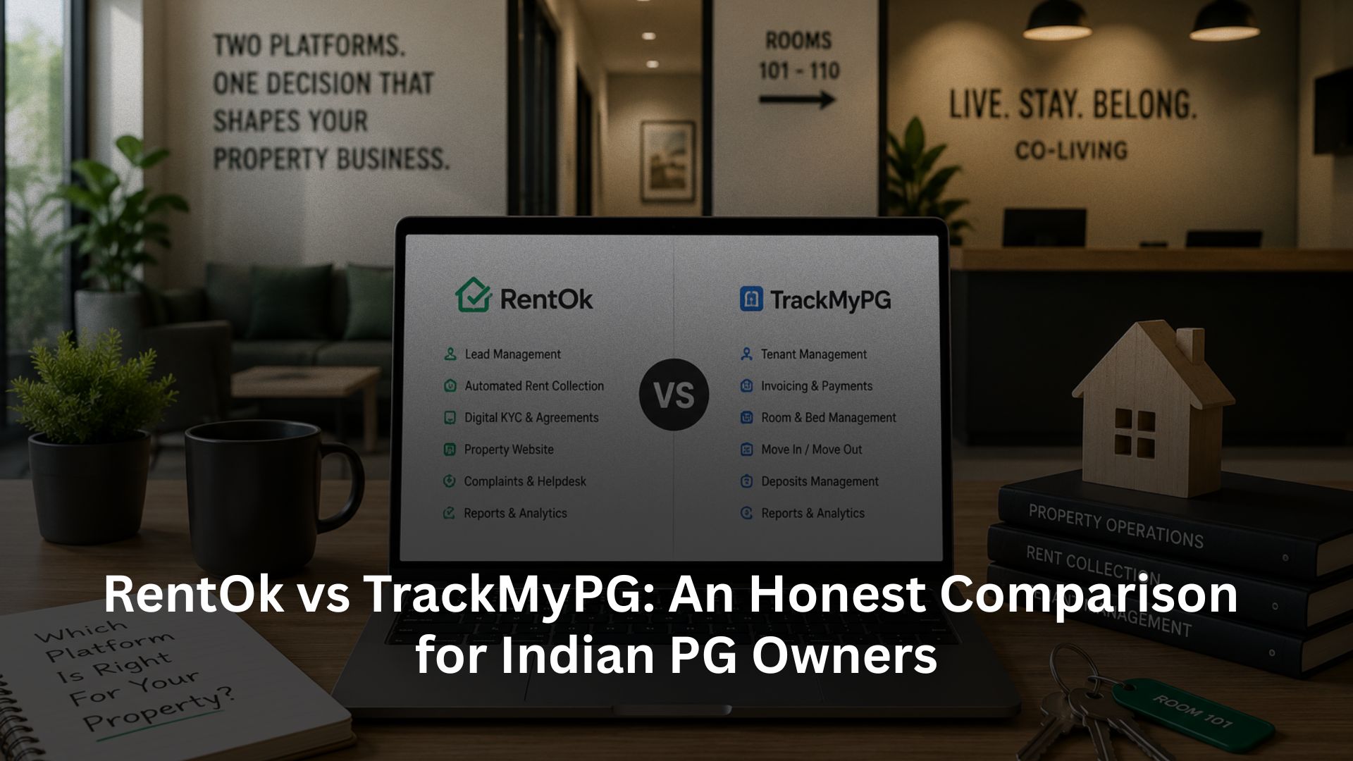 RentOk vs TrackMyPG: An Honest Comparison for Indian PG Owners