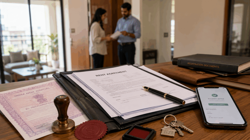Digital Signatures on Rent Agreements, How to Use Digital Signatures on Rent Agreements Legally in India, Rentok Digital rent agreement registration and stamp duty documents with electronic verification for rental property in India