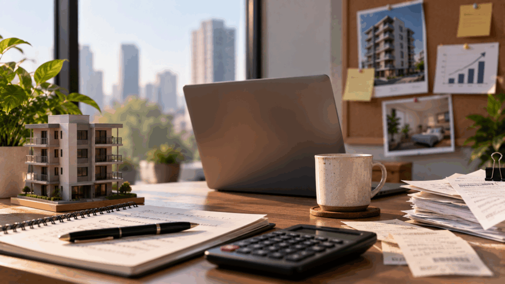 Rental business financial planning with rent collection, payment costs, and operational expenses.