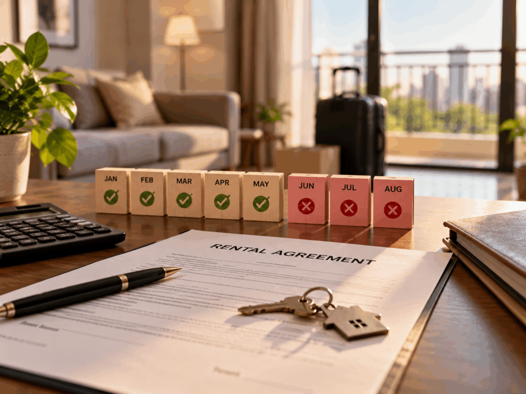Unrealised rent example showing unpaid rent, rental agreement, and monthly payment records in a modern rental property.