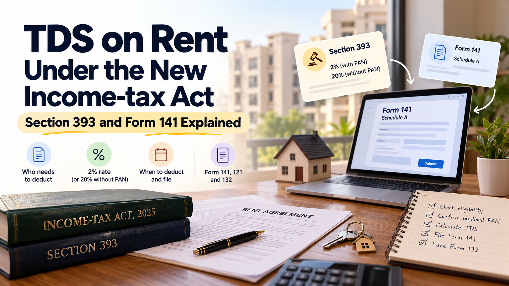 TDS on Rent, TDS on Rent Under the New Income-tax Act: Section 393 and Form 141 Explained, Rentok TDS on Rent Under the New Income-tax Act: Section 393 and Form 141 Explained