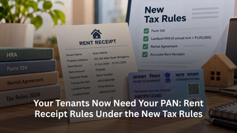Your Tenants Now Need Your PAN: Rent Receipt Rules Under the New Tax Rules Your Tenants Now Need Your PAN: Rent Receipt Rules Under the New Tax Rules
