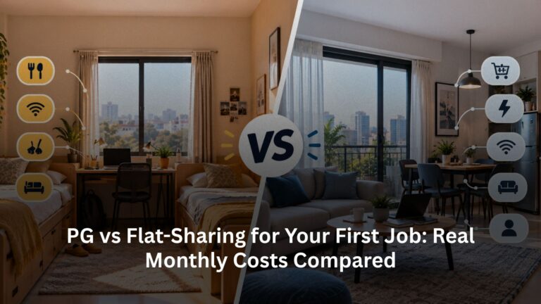 PG vs Flat-Sharing for Your First Job: Real Monthly Costs Compared PG vs Flat-Sharing for Your First Job: Real Monthly Costs Compared