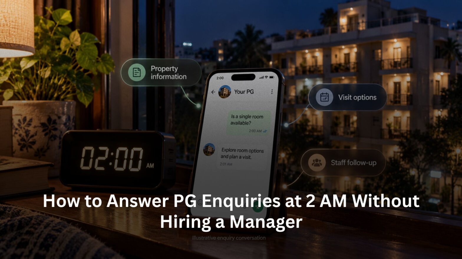 Answer PG Enquiries, How to Answer PG Enquiries at 2 AM Without Hiring a Manager, Rentok How to Answer PG Enquiries at 2 AM Without Hiring a Manager