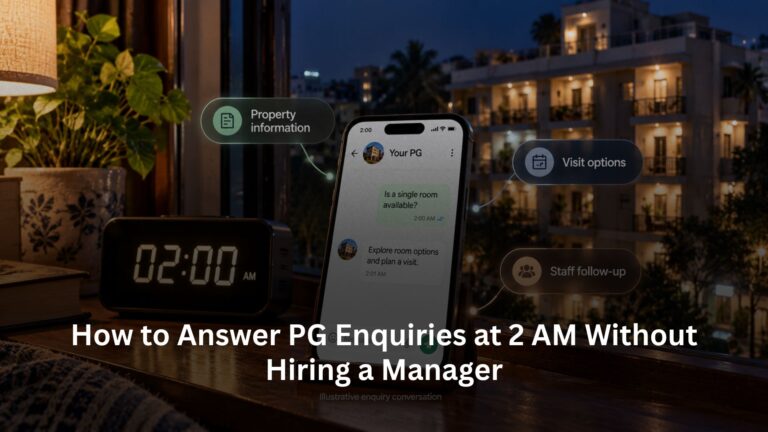How to Answer PG Enquiries at 2 AM Without Hiring a Manager How to Answer PG Enquiries at 2 AM Without Hiring a Manager